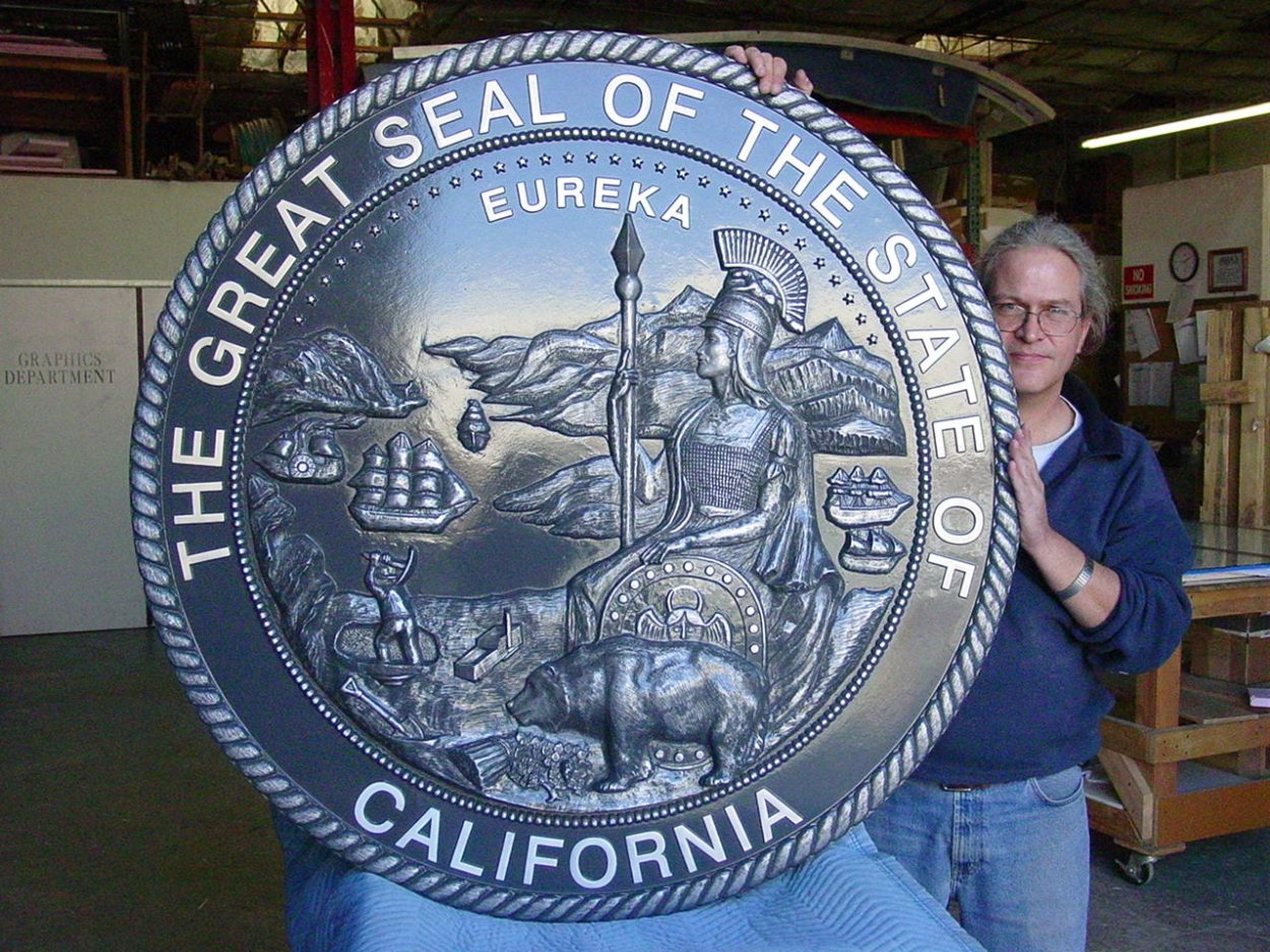 California State Seal Plaque Sign