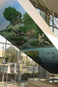 Graphic signage of animals at Chino Hills Library