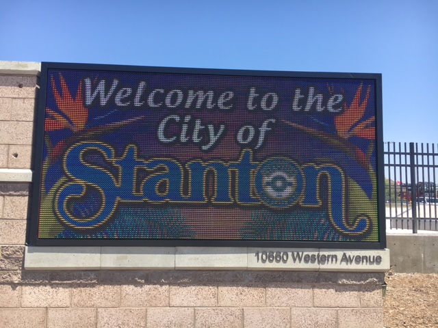 City of Stanton Entry Sign