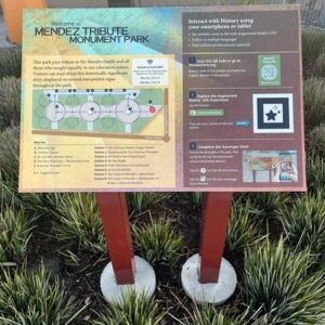Mendez Tribute Monument Park Interactive Signage