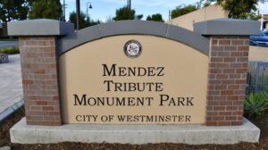 Monument Sign for Mendez Tribute Monument Park